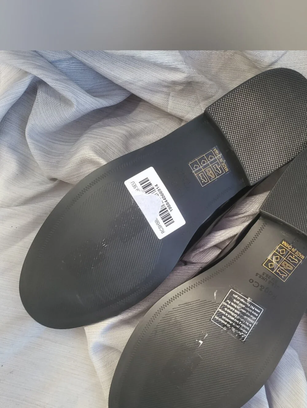 Rag & Co Corleone black Pleather Stacked Heel Loafers womens size 8.5 NEW